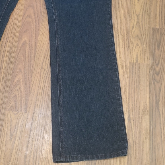 Contrast Womens Black Denim Jeans Size 15 Mid-Rise 32" Inseam Y2K Fashion B77 - Picture 3 of 10